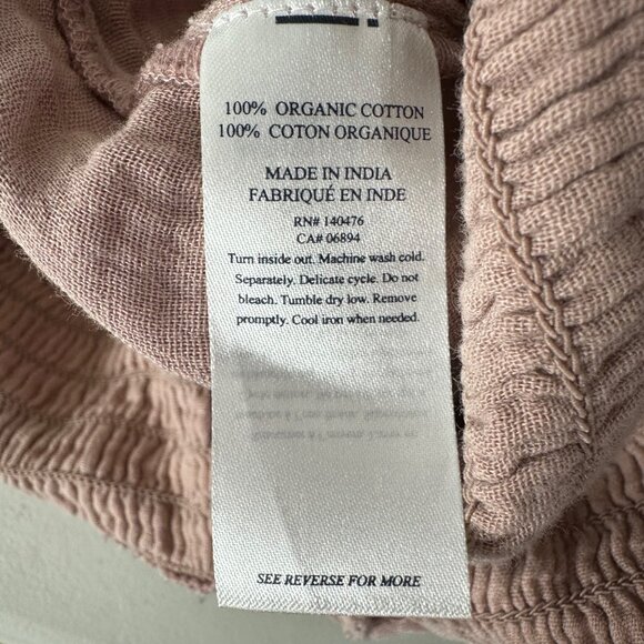 Faherty Womens Diego Sleeveless Organic Gauzy Cotton Jumpsuit Size S Pale Pink - Picture 7 of 13